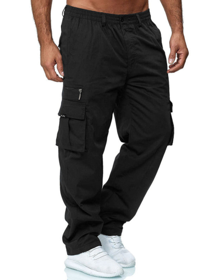 SHOPIQAT Men's Casual Multi-Pocket Loose Straight Cargo Pants - Premium from shopiqat - Just $7.900! Shop now at shopiqat